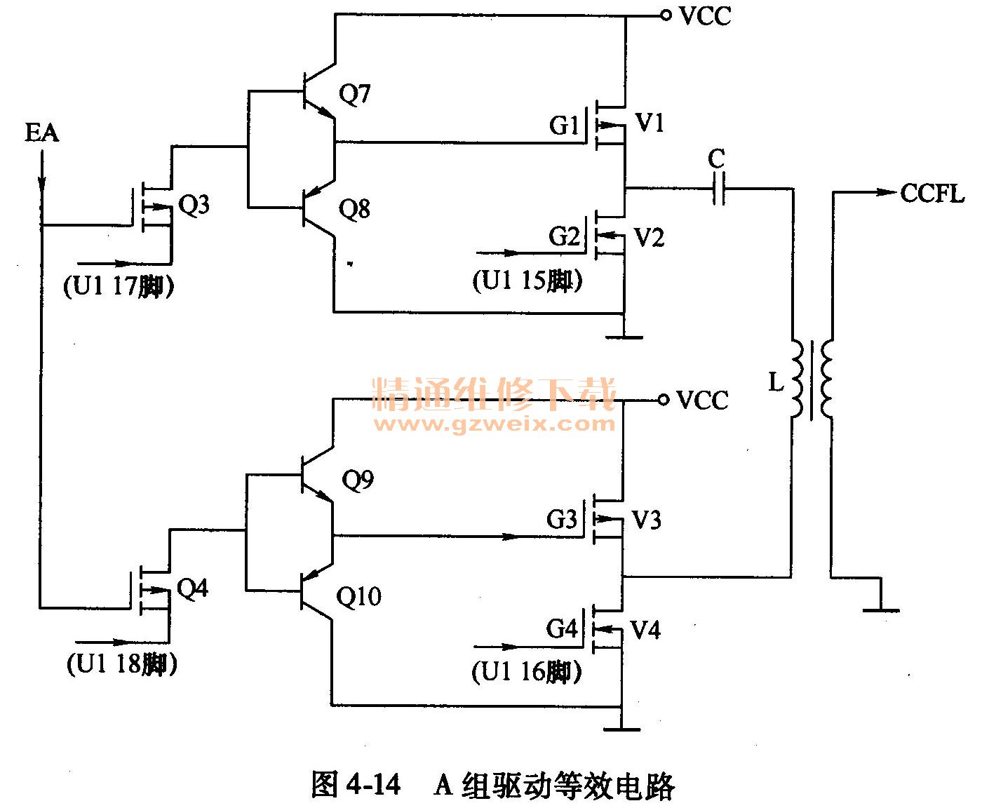 A組驅(qū)動(dòng)等效電路