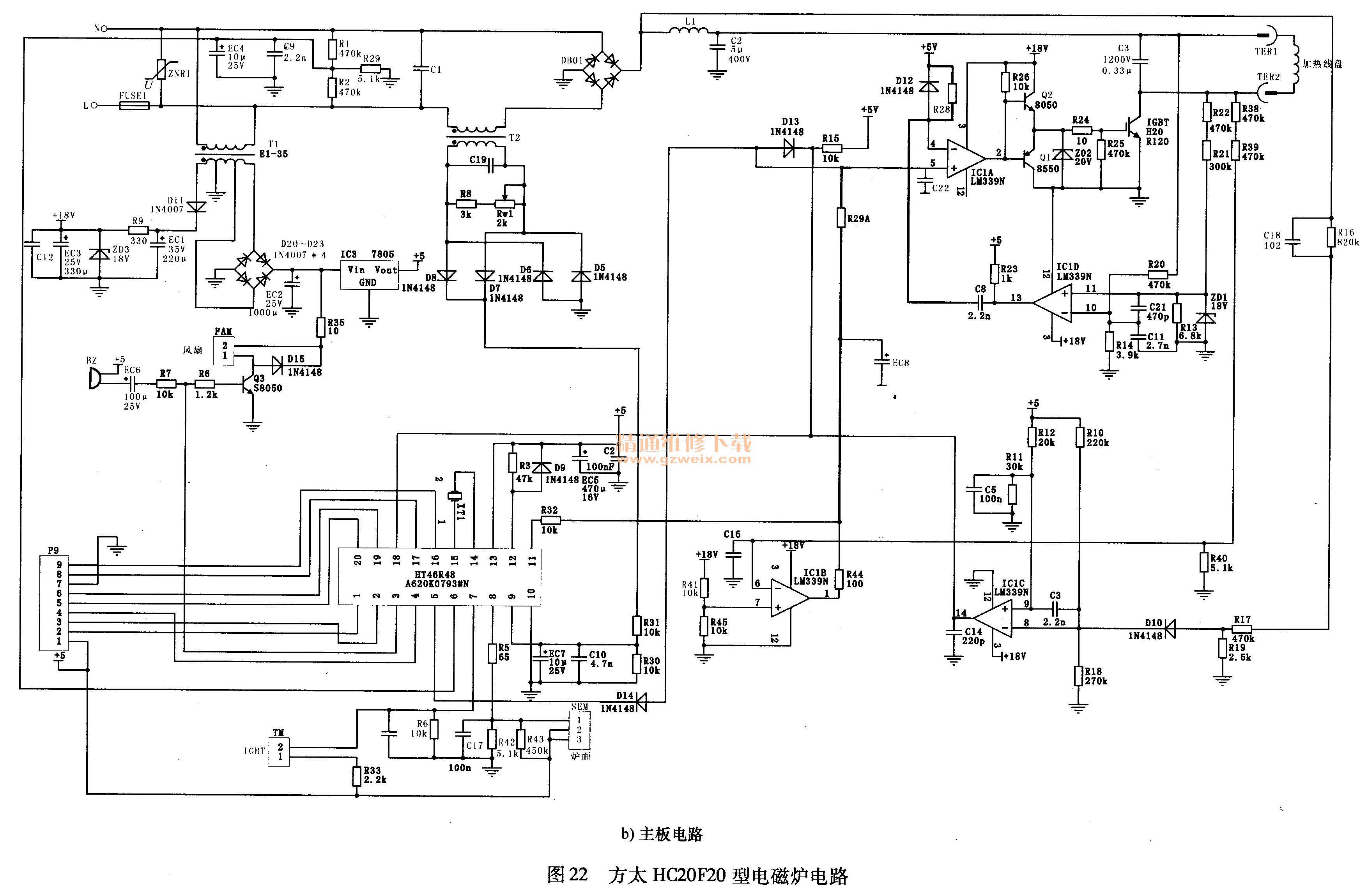 方太HC20F20型電磁爐電路